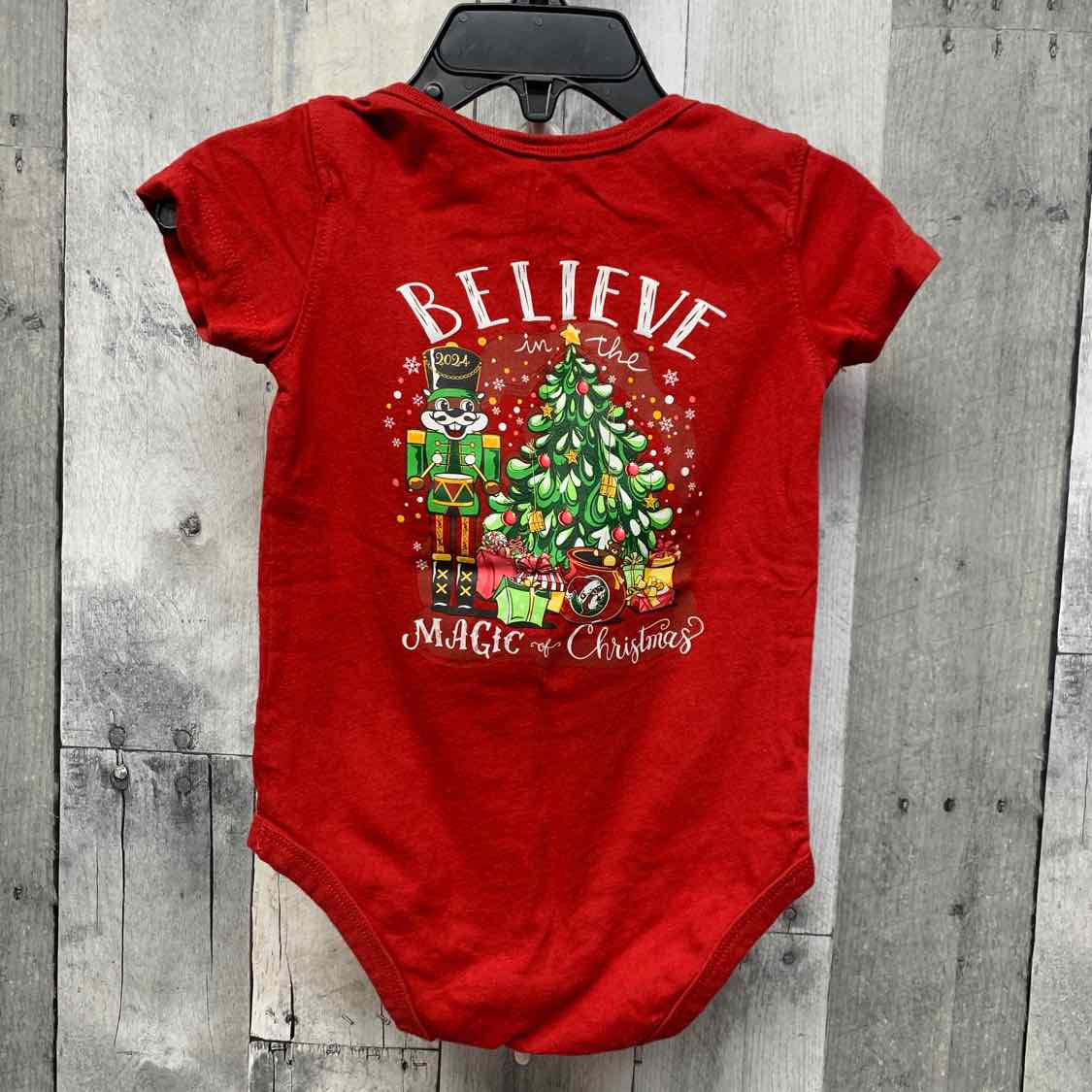 Size 12 Months Red Graphic B Brand Bodysuit