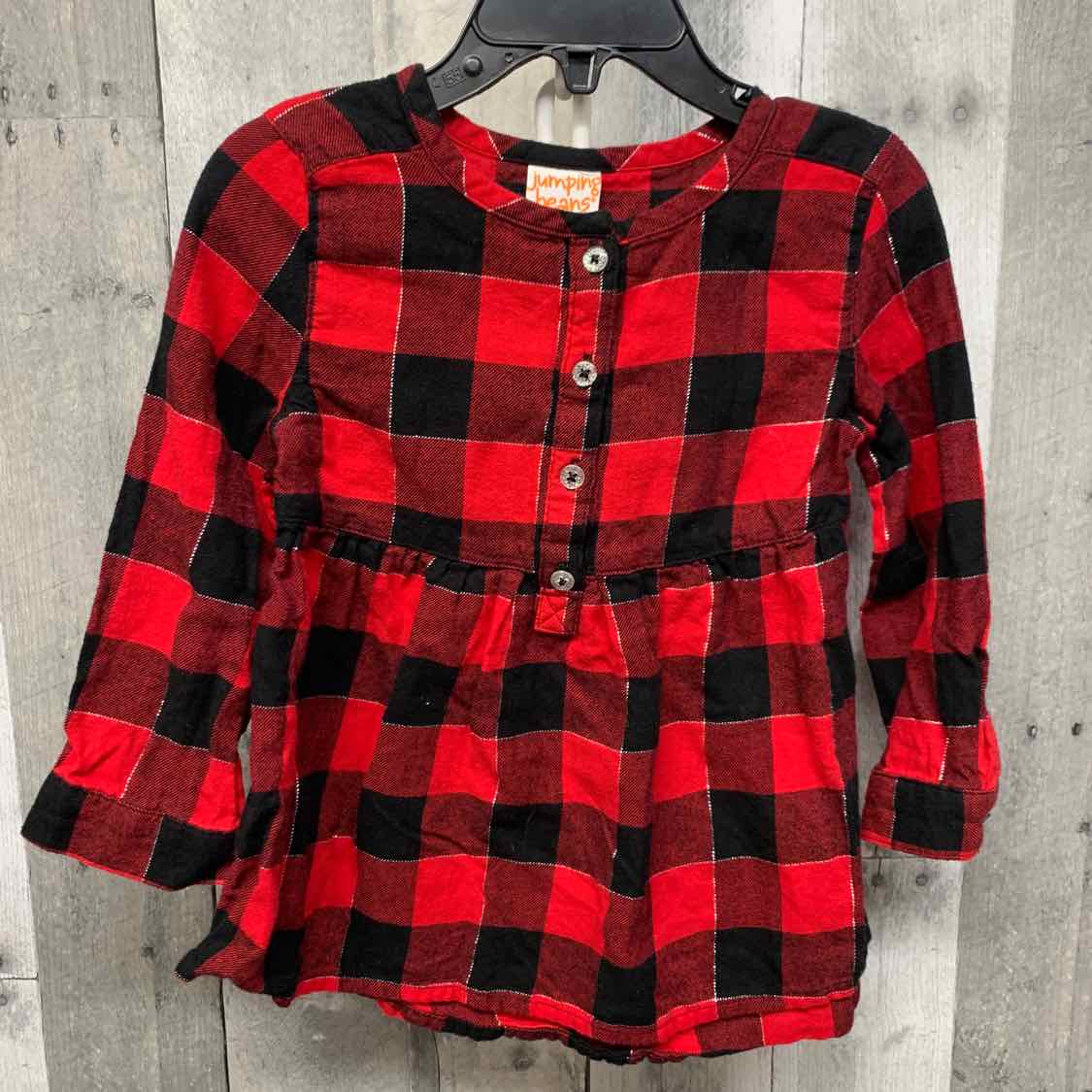Size 3T Black/Red Jumping Beans Long Sleeve Shirt