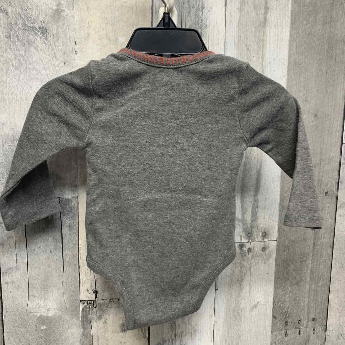 Size 0-6 Months Gray Graphic Mud Pie Bodysuit - OodlesCB