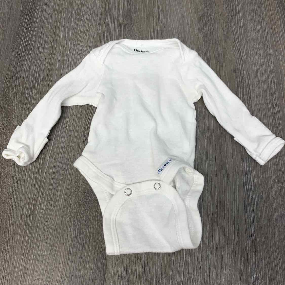 Size Preemie White Gerber Bodysuit