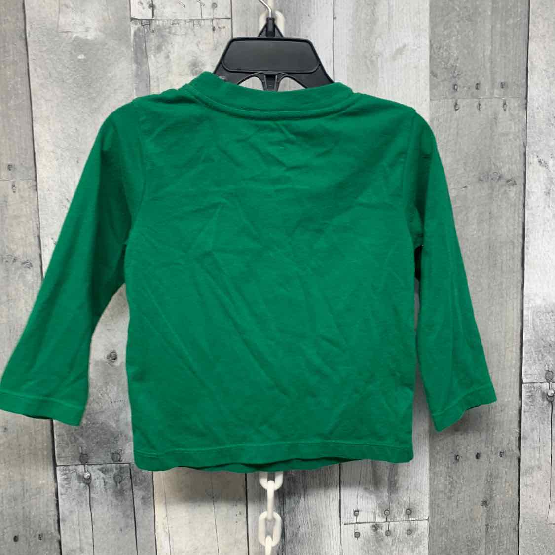 Size 2T Green/White Holiday Brands Long Sleeve Shirt