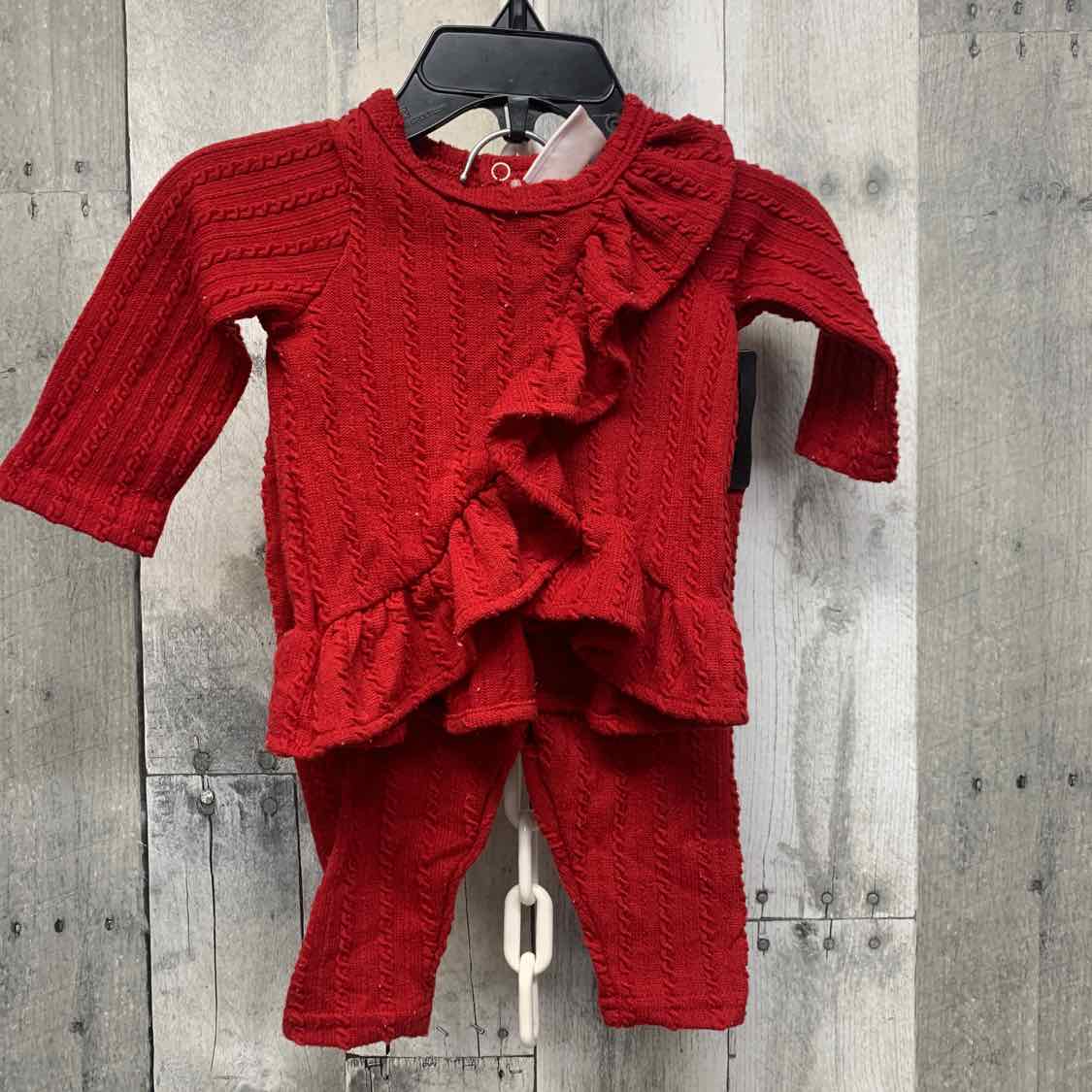 Size 0-3 Months Red B Brand Shirt/Leggings