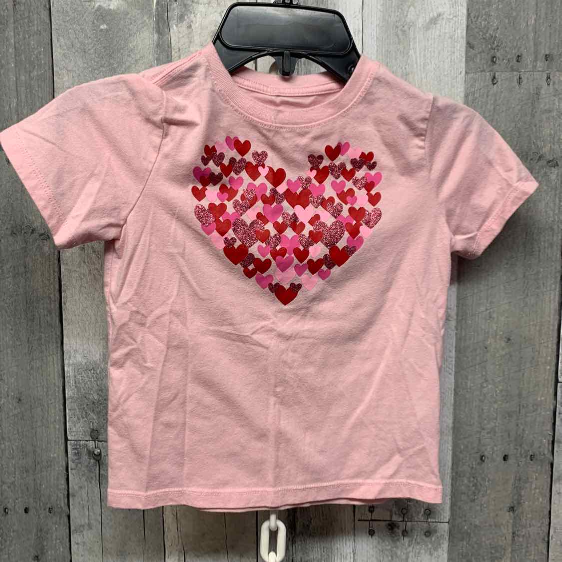 Size 4T Pink Graphic Holiday Brands T Shirt