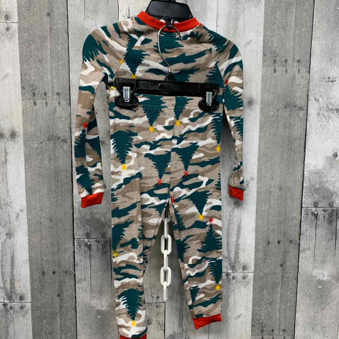 Size 3T Green Print B Brand 2pc PJs