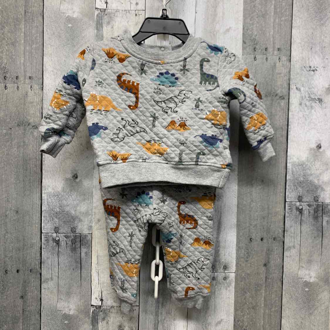 Size 9 Months Gray Plaid Koala Baby/Kids Sweats - 2pc