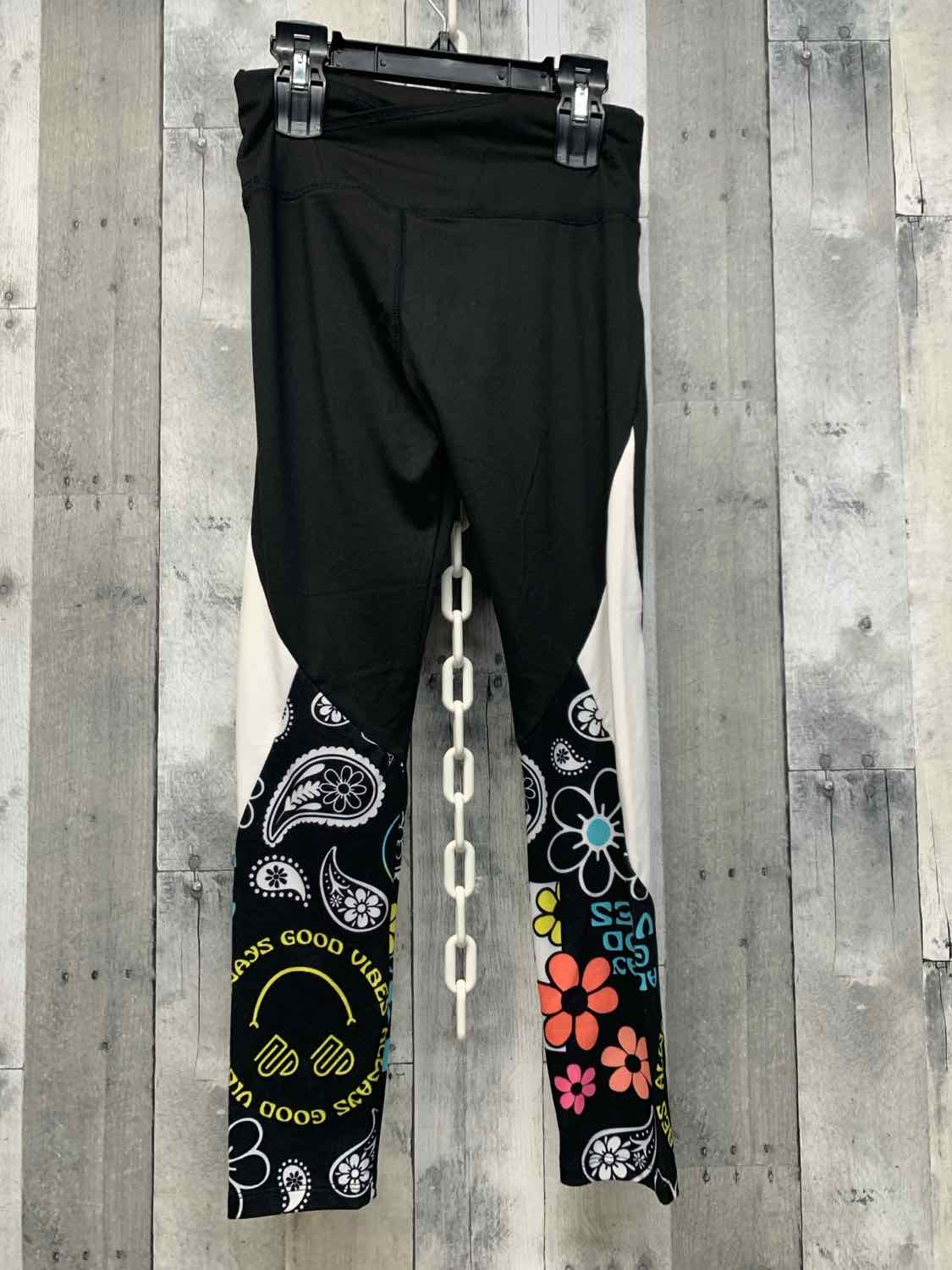Size Large Black Graphic Justice Leggings