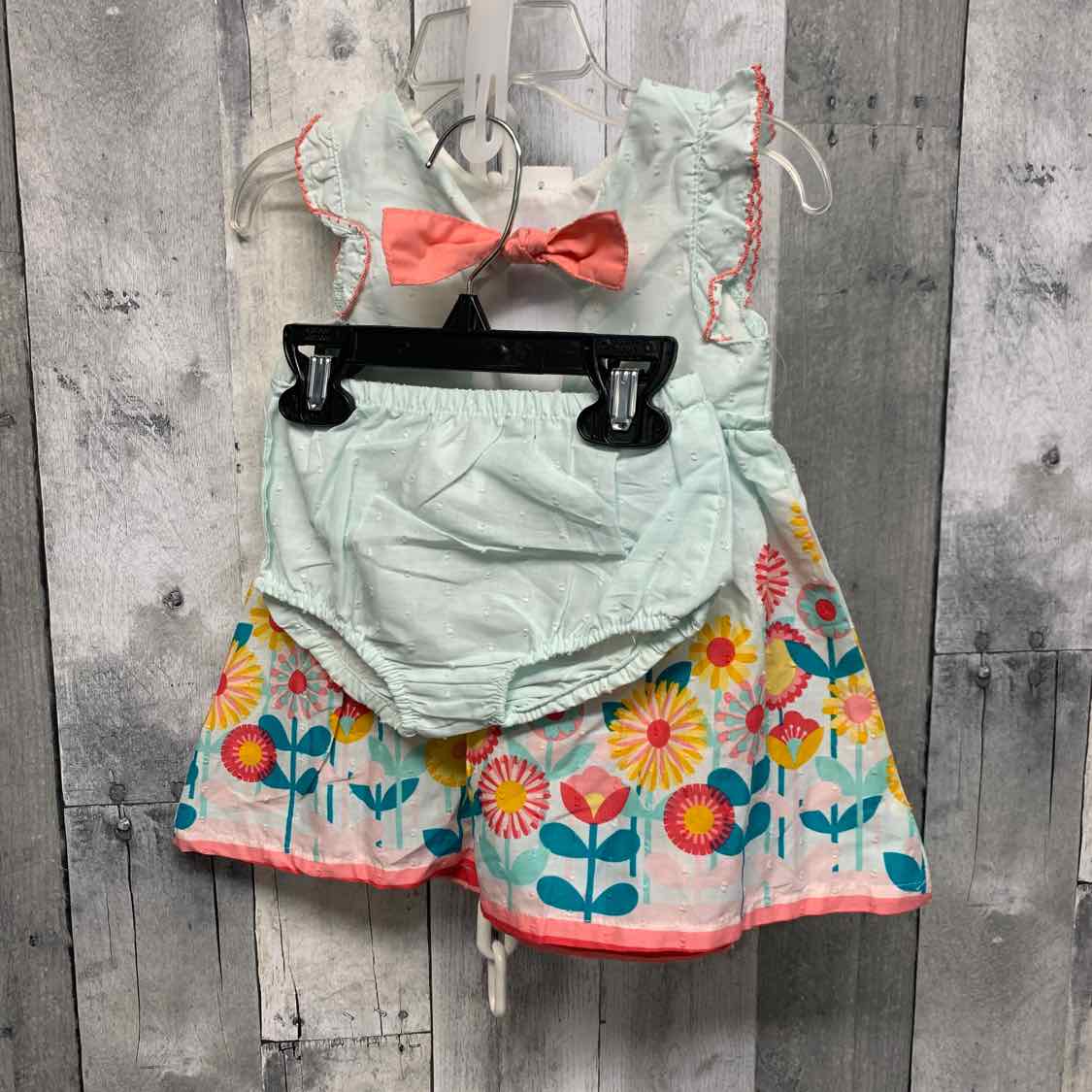 Size 12 Months Blue/Pink Picapino 2pc Dress