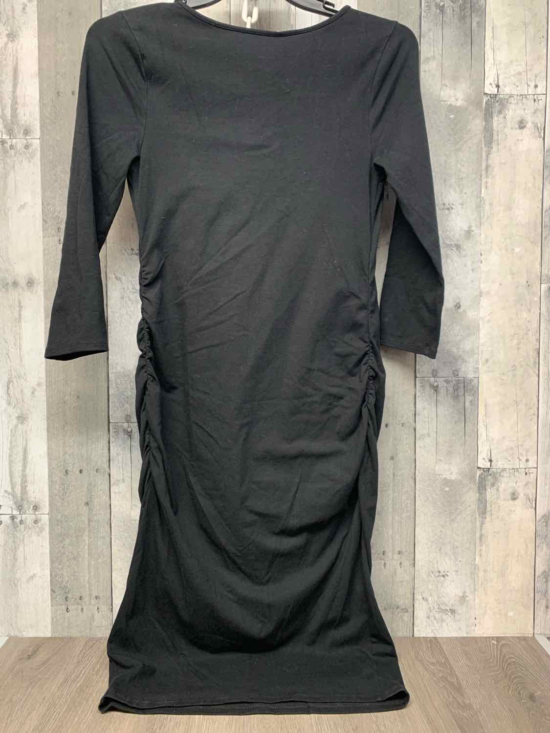 Size M Black Isabel Maternity Dress - Long Sleeve