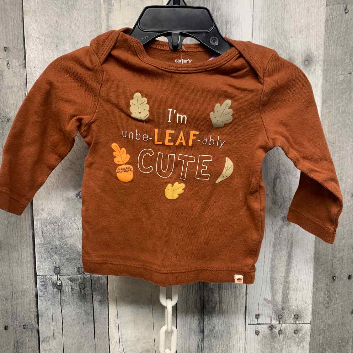 Size 9 Months Brown Graphic Carter's Long Sleeve Shirt