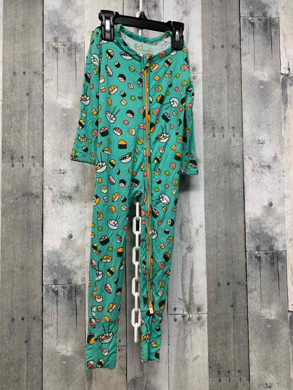 Size 18-24 Months Teal Print Bamboo Footy PJs