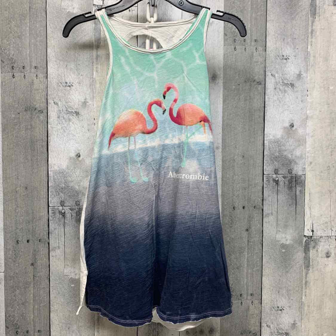 Size 9/10 White Graphic Abercrombie Tank Top