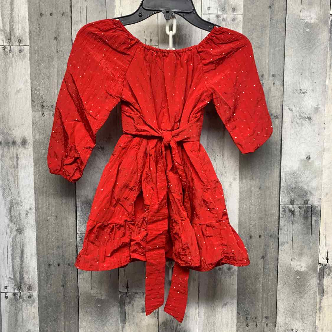 Size 4 Red/Silver B Brand Dress