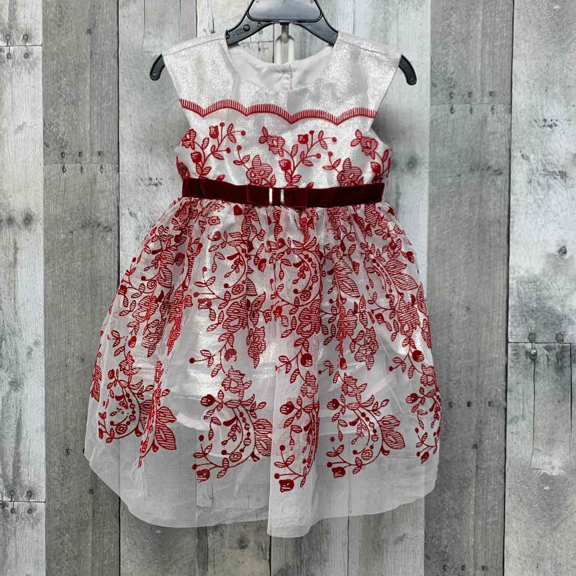 Size 2T White/Red Jona Michelle Dress - Party