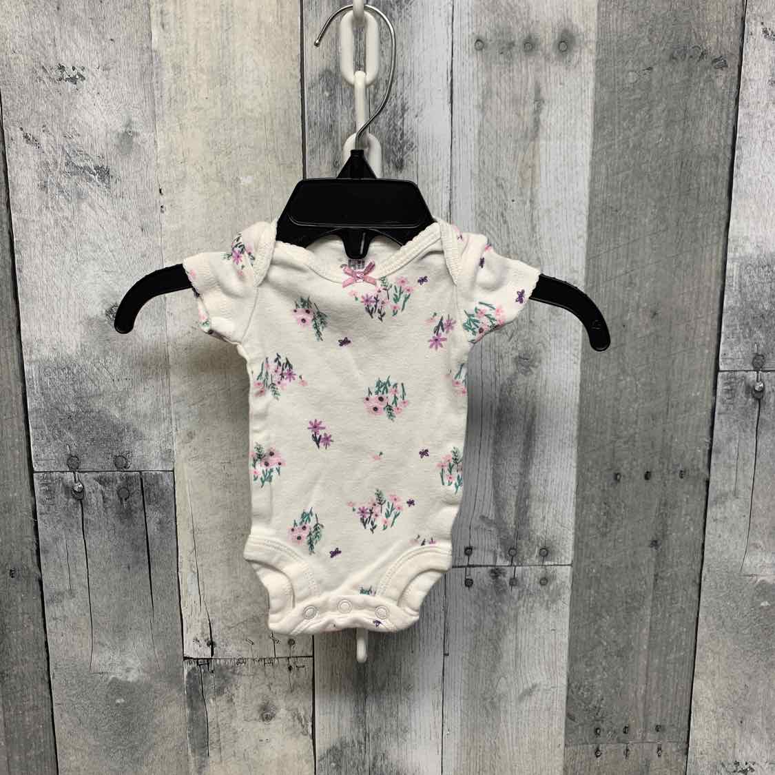 Size Preemie Purple Floral Print Child of Mine Bodysuit
