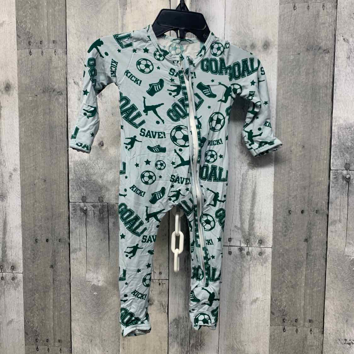 Size 3 Months Blue Print Name Brand Footy PJs