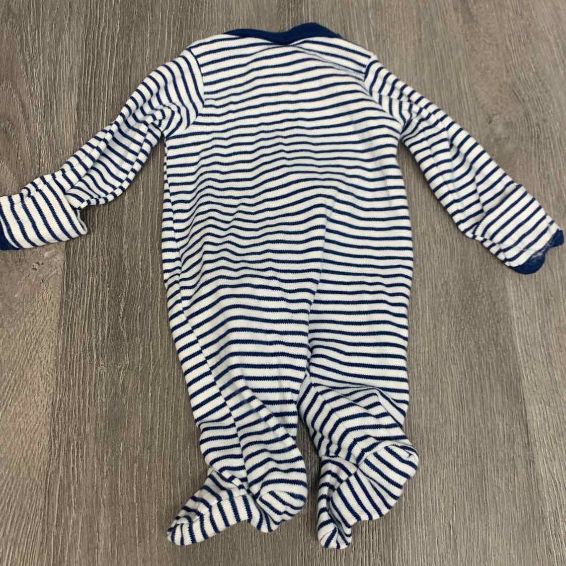Size Preemie Navy/White Child of Mine Footy PJs