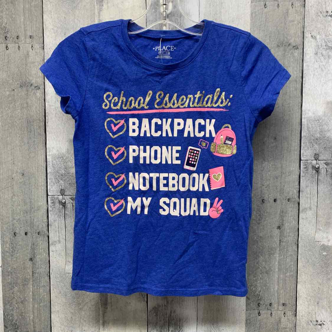 Size 7/8 Blue Graphic Children's Place T Shirt