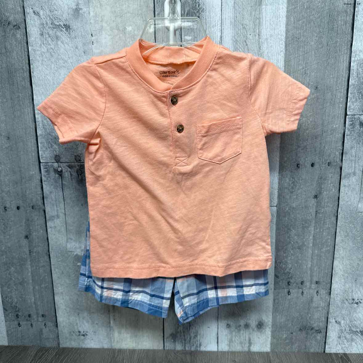 Size 18 Months Orange/Blue Carter's Shirt/Shorts