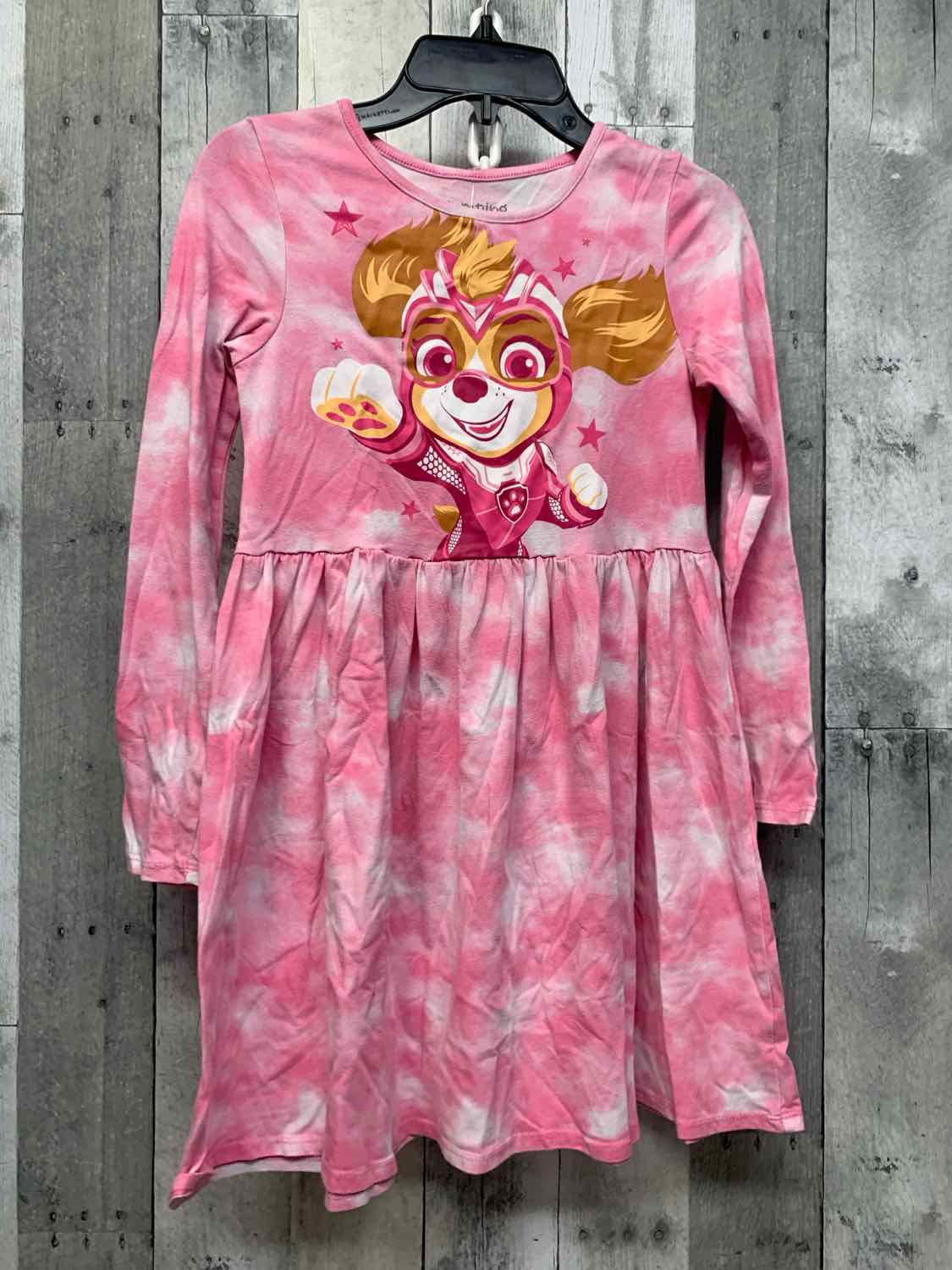 Size 10 Pink Print Jumping Beans LS Dress