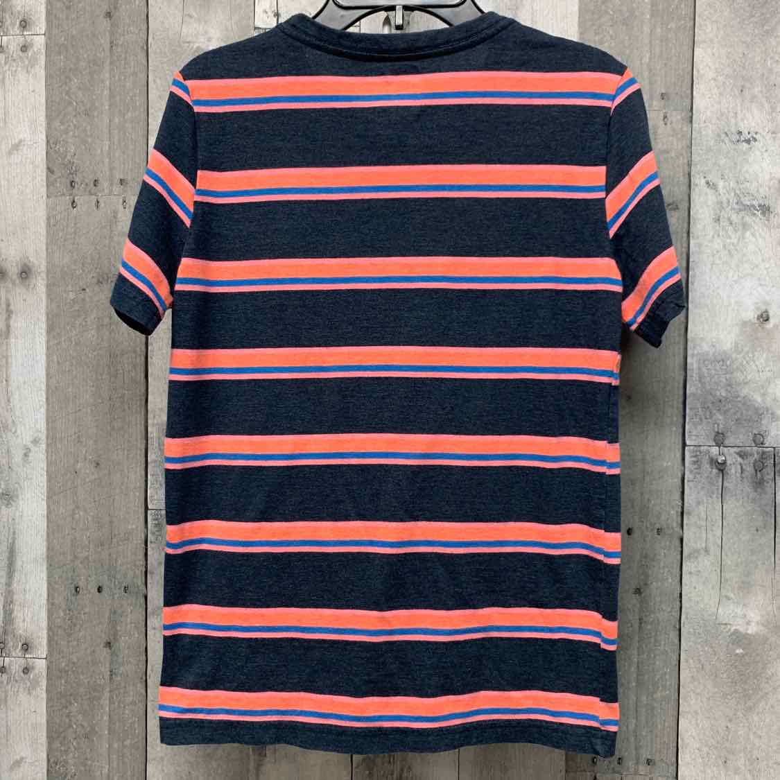 Size Medium Gray Striped Hurley Short Sleeve Shirt