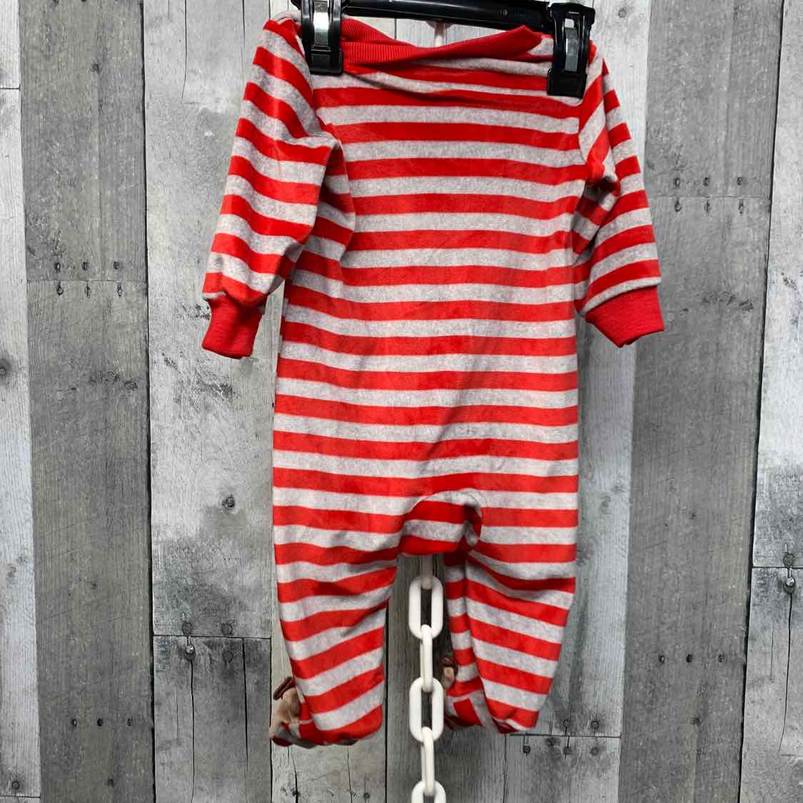 Size 3 Months Red/Gray Just One You Footy PJs