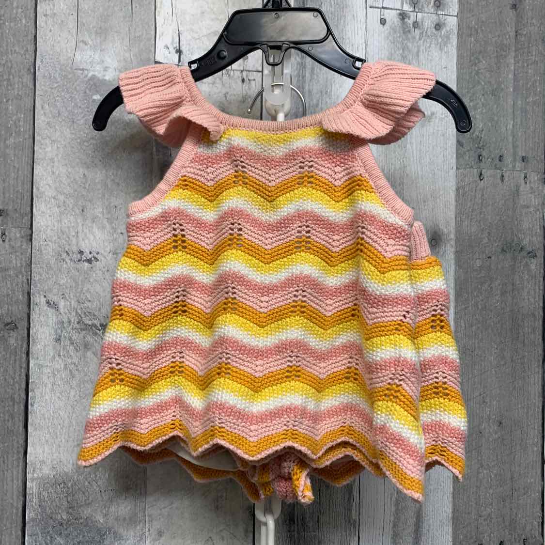 Size 12 Months Pink/Yellow Mid Brand Shirt/Shorts