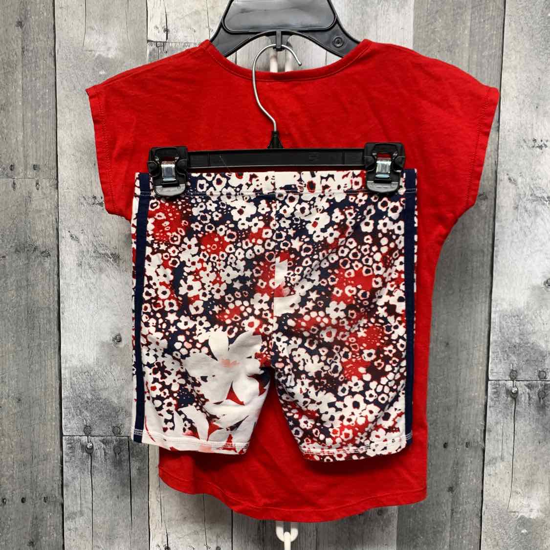 Size 6 Red/Navy Sport Brand Shirt/Shorts