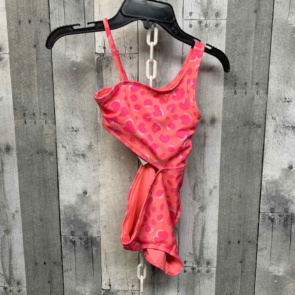 Size 6/7 Pink Animal Print Cat & Jack Swim Suit - 1pc