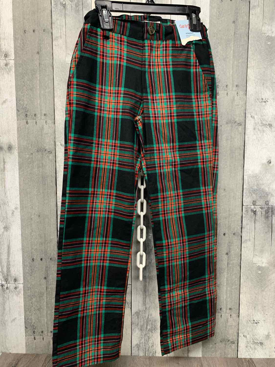 Size 8 Black Plaid Cat & Jack Pants