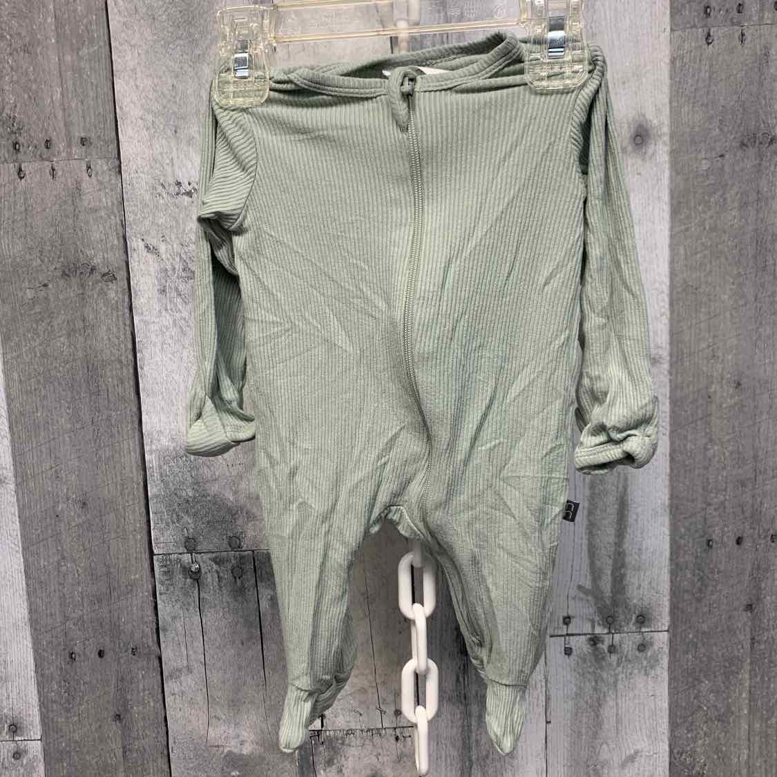 Size Newborn Green Modern Moments by Gerber Footy PJs - OodlesCB