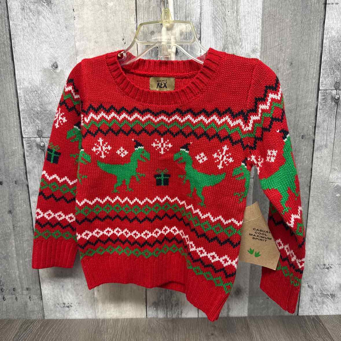 Size 2T Red Print Mid Brand Sweater