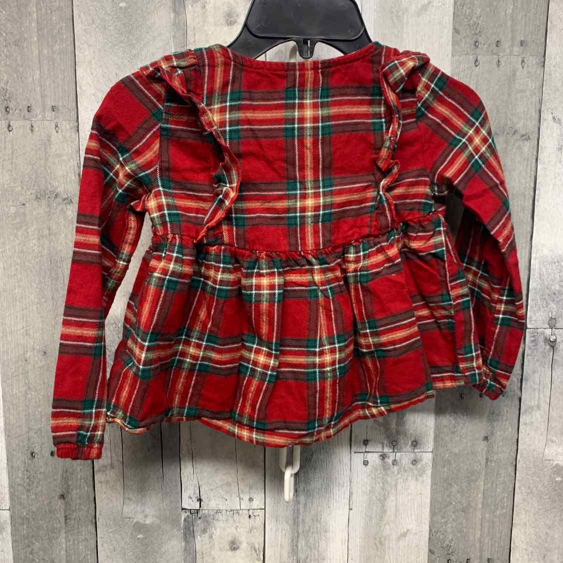 Size 5 Red Plaid Carter's Long Sleeve Shirt