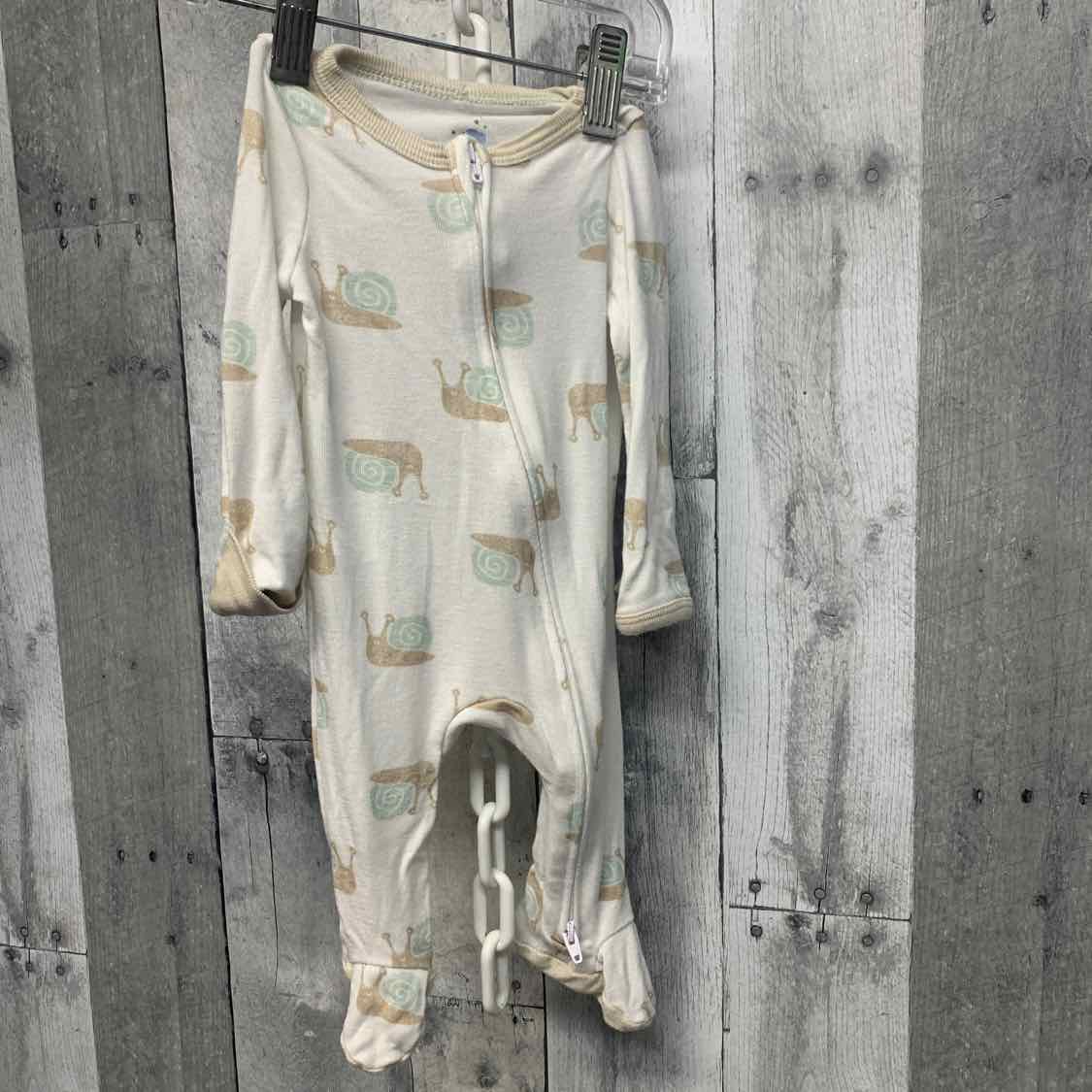 Size Newborn Tan/Green Cloud Island Footy PJs