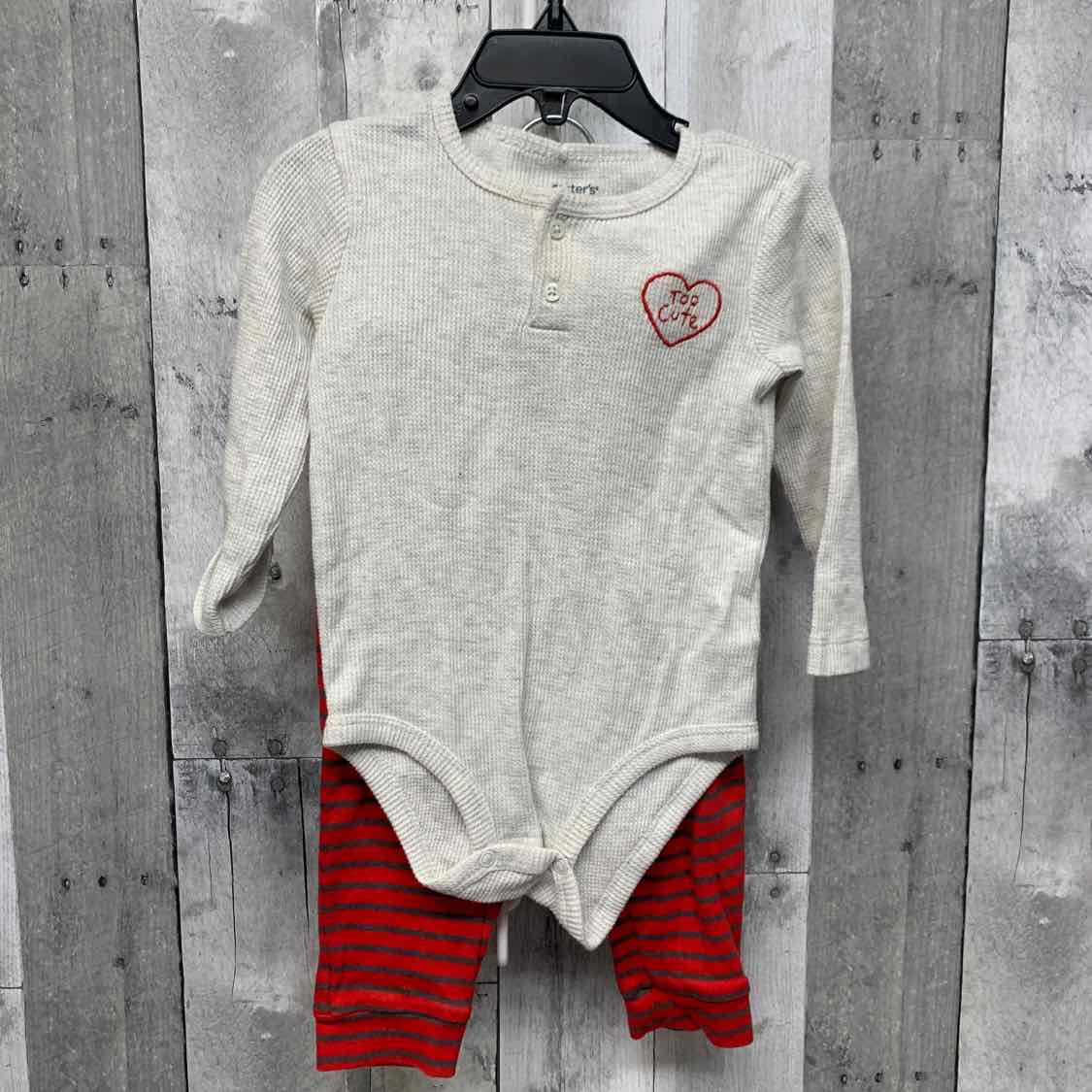 Size 18 Months Gray/Red Carter's Shirt/Pants