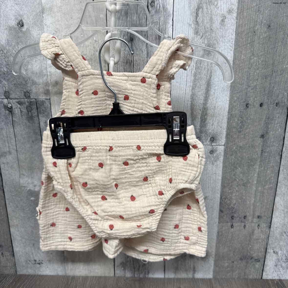 Size 3-6 Months Ivory Print Mid Brand 2pc Dress