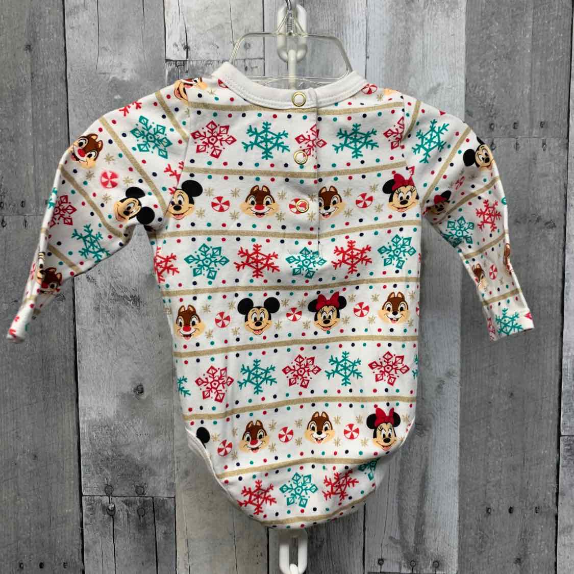 Size 6-9 Months White Print Disney Bodysuit