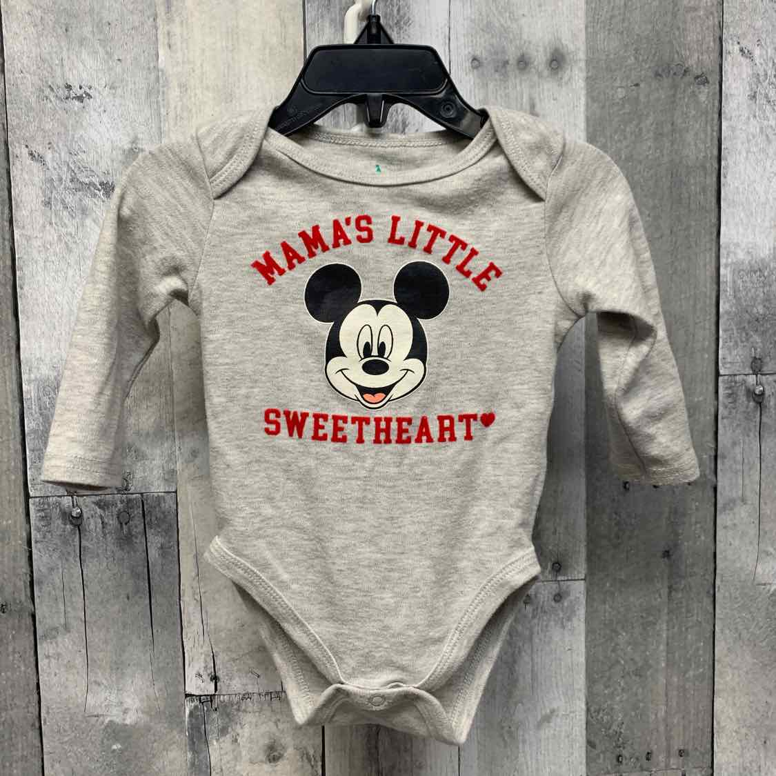 Size 9 Months Gray Graphic Disney Bodysuit