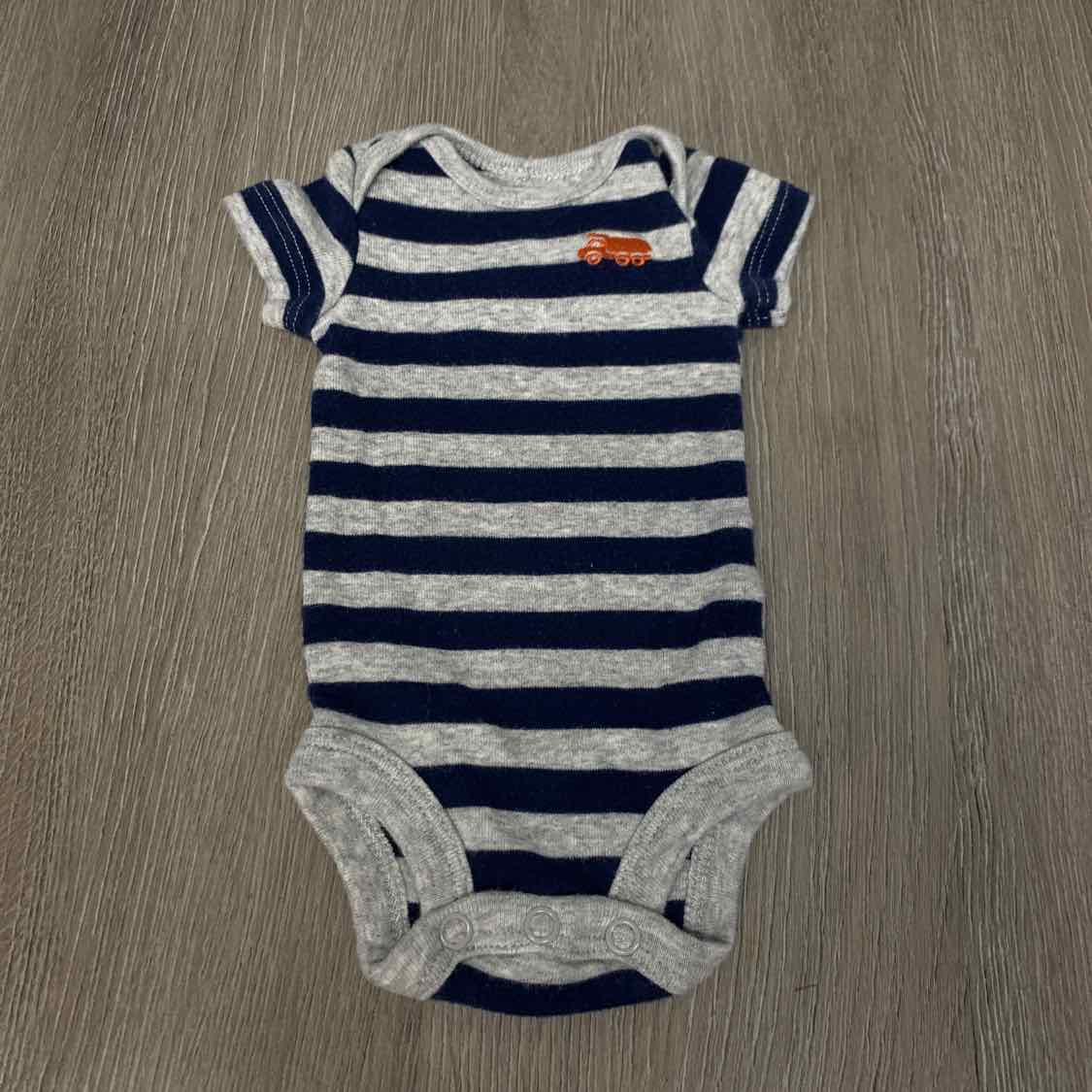 Size Preemie Gray/Navy Child of Mine Bodysuit