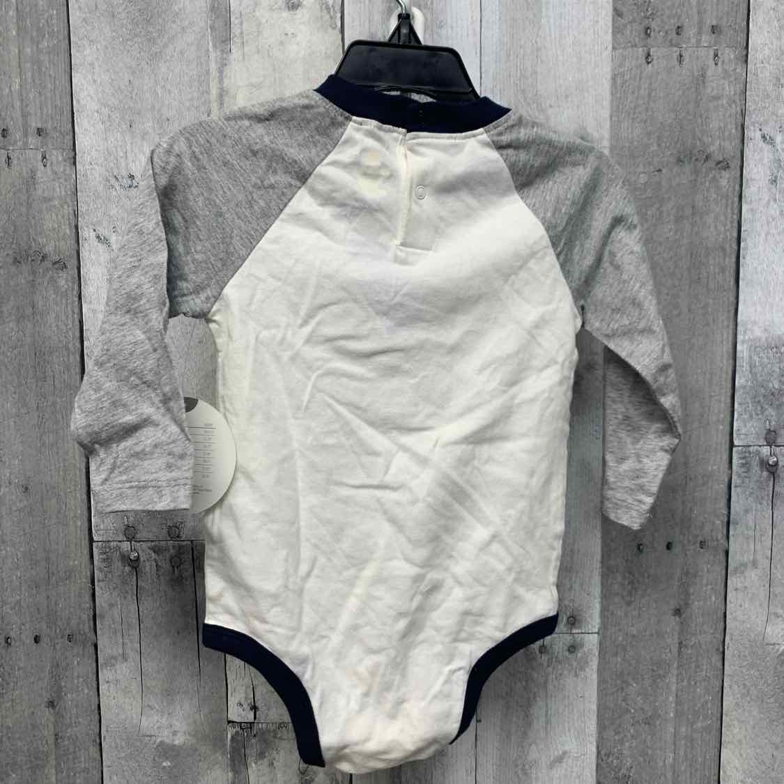Size 12-18 Months White/Navy Koala Baby/Kids Bodysuit