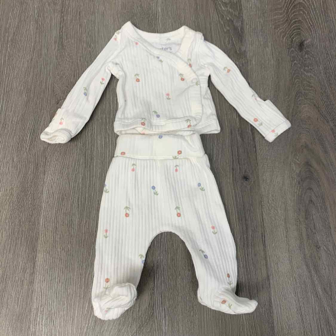 Size Preemie White Print Just One You Shirt/Pants