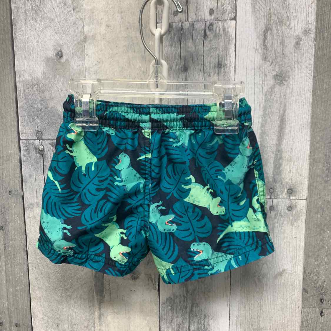 Size 12 Months Green Print Just One You Swim Trunks