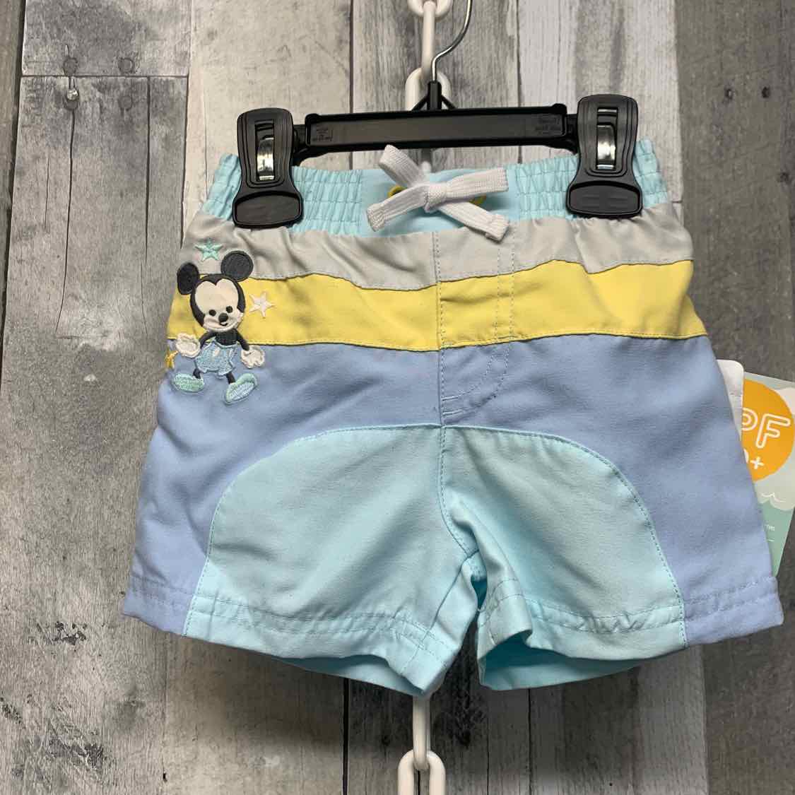 Size 3-6 Months Blue/Yellow Disney Store Swim Trunks