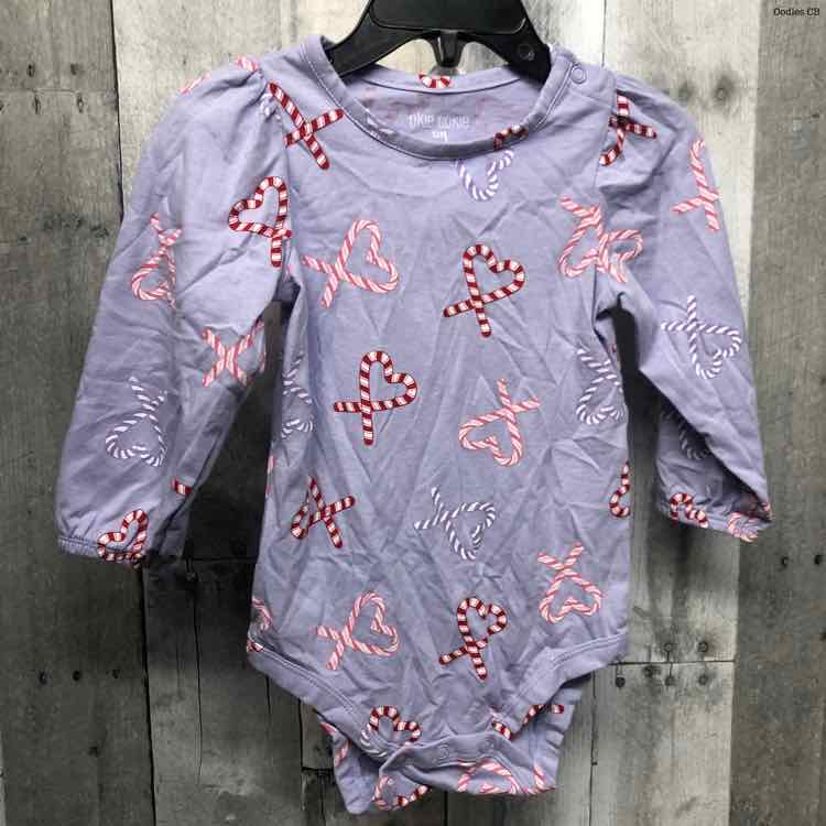 Size 12 Months Purple Print Okie Dokie Bodysuit