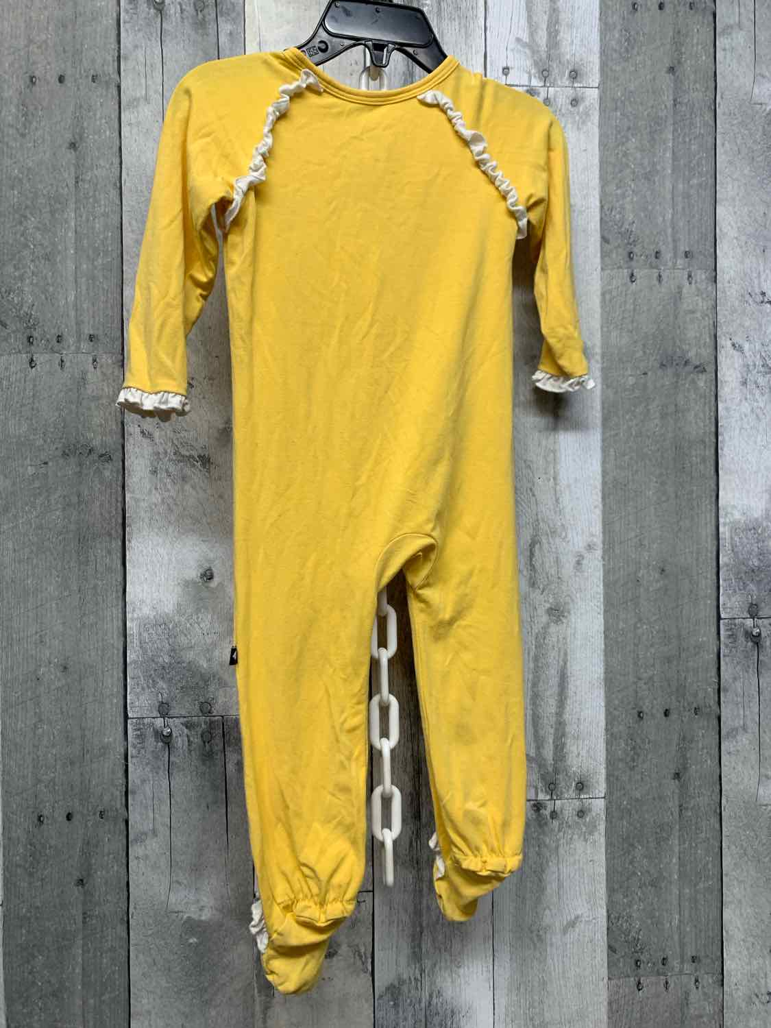Size 6-9 Months Yellow Bamboo Footy PJs