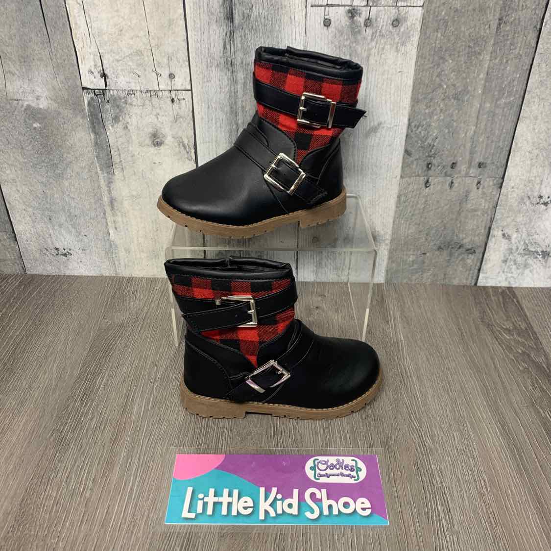 Size 7 Black/Red Stepping Stones Boots