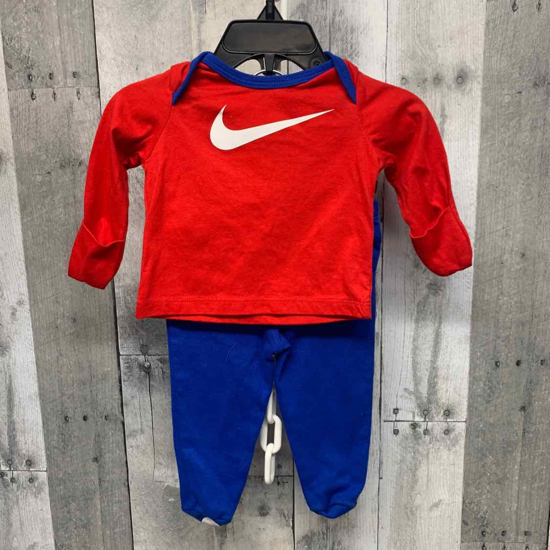 Size 3 Months Blue/Red Sport Brand Shirt/Pants