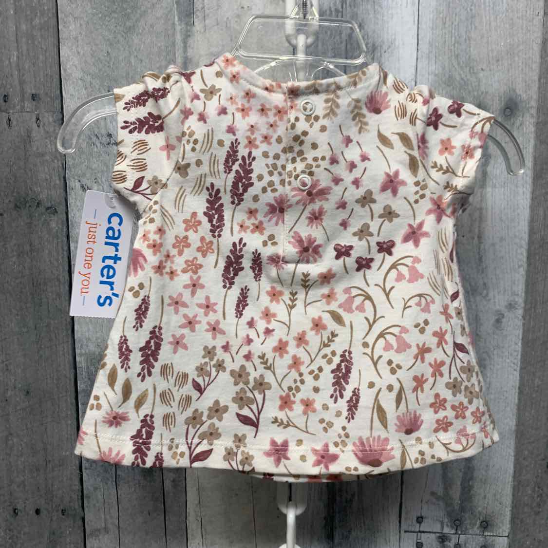 Size 3 Months Purple Floral Print Just One You Dress