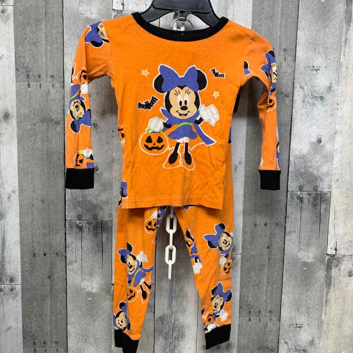 Size 5T Orange Print Disney 2pc PJs