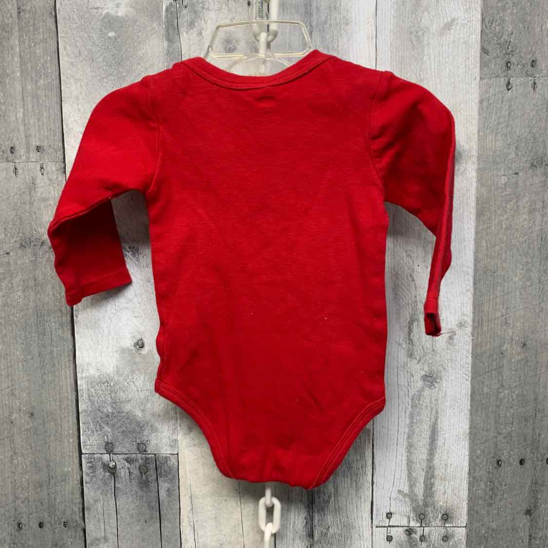 Size 9-12 Months Red Graphic B Brand Bodysuit