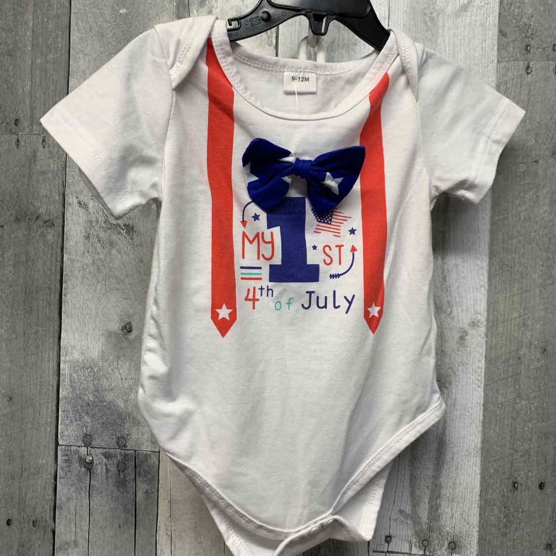 Size 9-12 Months Red/White/Blue B Brand Bodysuit